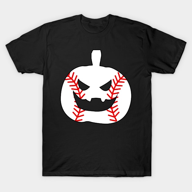 baseball player halloween pumpkin T-Shirt by BramCrye